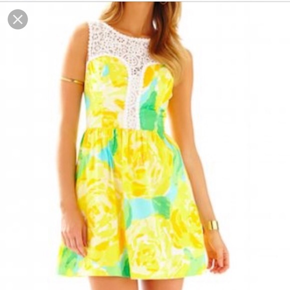 Lilly Pulitzer Dresses & Skirts - EUC Lilly Pulitzer first impression yellow Reagan